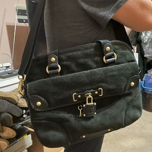 Juicy Couture Laptop bag, black velvet 15”x12”
